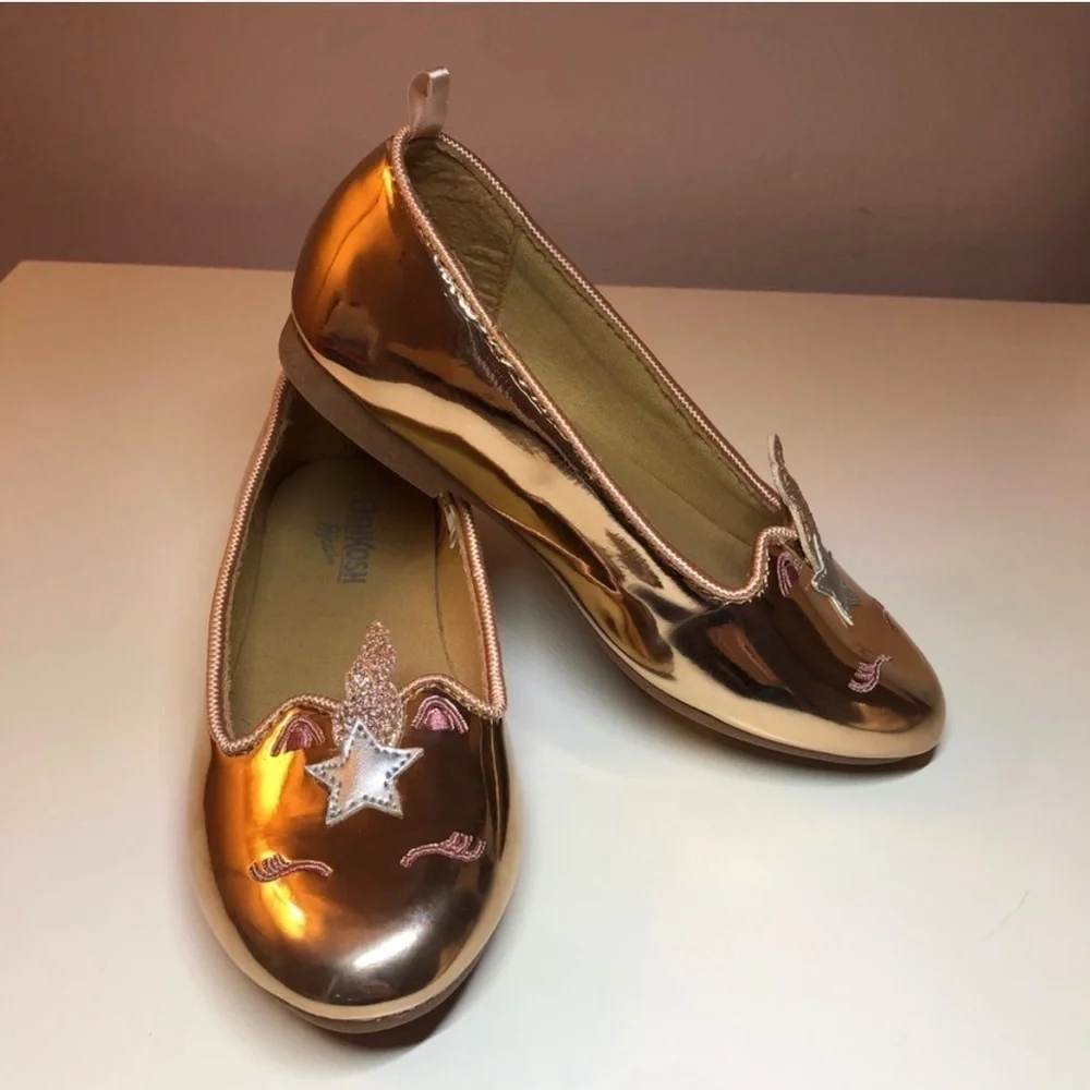 OshKosh B’gosh Toddler Girl Rose Gold Shoes *9